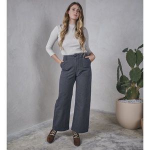 esby finch railroad stripe pants size 14